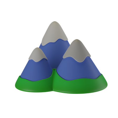 Montañas  3D Icon
