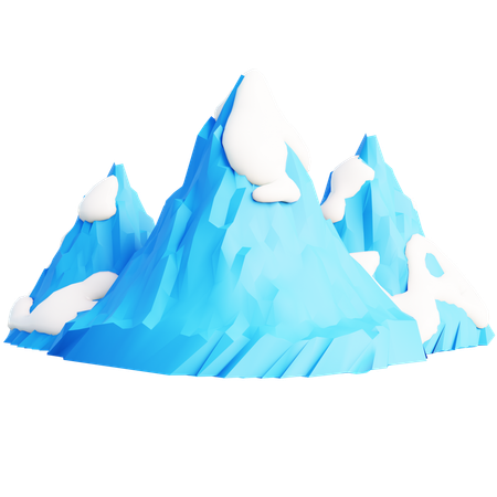 Montañas nevadas  3D Icon