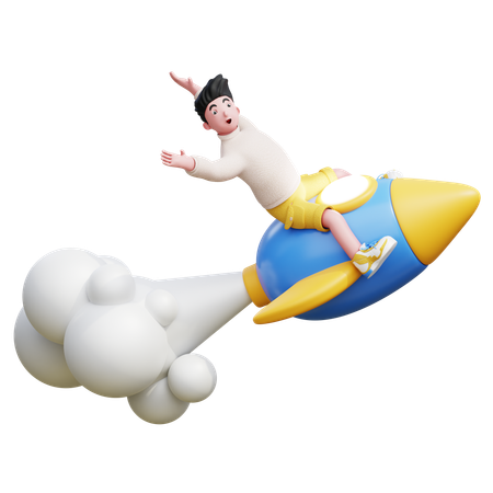 Montando foguete  3D Icon