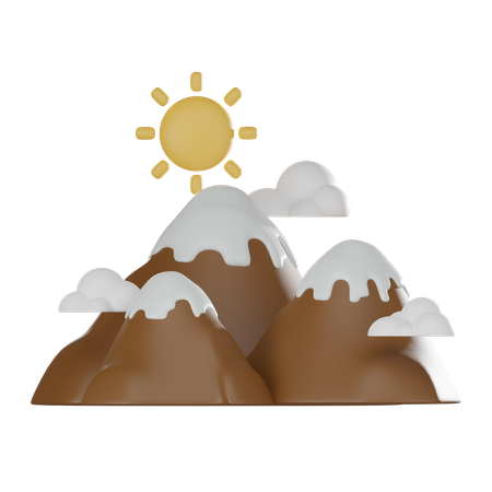 Montanha  3D Icon
