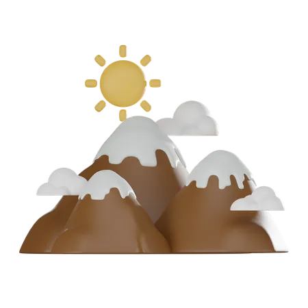 Montanha  3D Icon