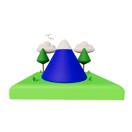 Montanha  3D Icon