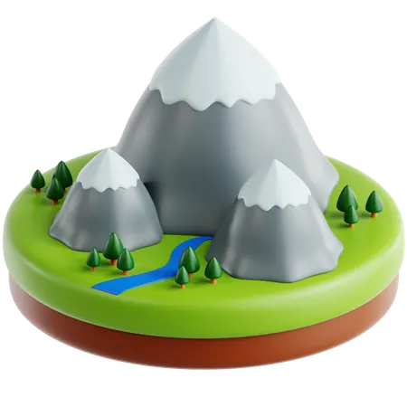 Montanha  3D Icon