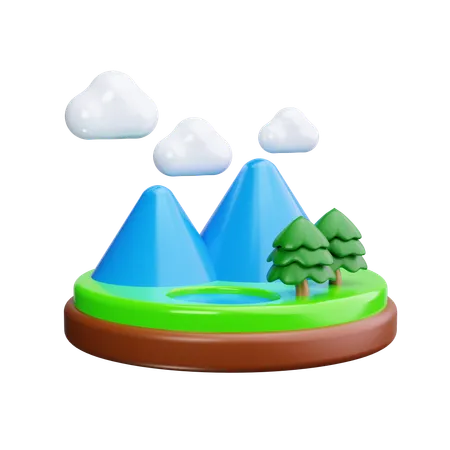 Montanha  3D Icon