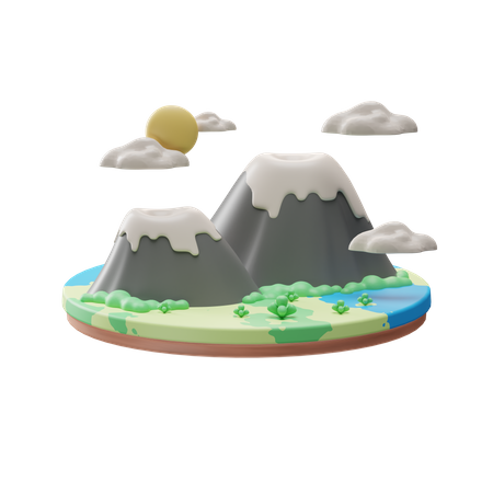 Montanha  3D Illustration