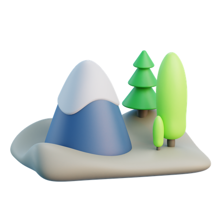Montanha  3D Icon