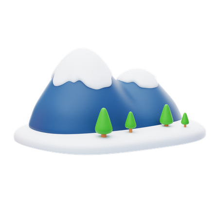 Montanha de neve  3D Icon