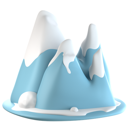 Montanha nevada  3D Icon