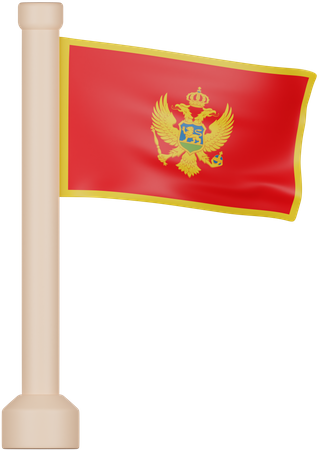 Montenegro Flag  3D Icon