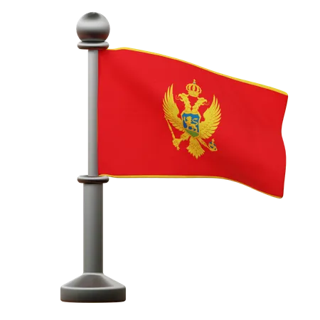 Montenegro Flag  3D Icon