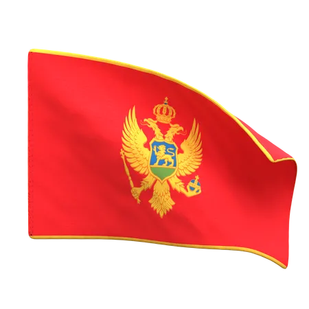 Montenegro Flag  3D Icon