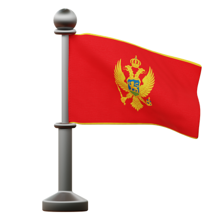 Montenegro Flag  3D Icon