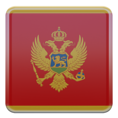 Montenegro-Flagge  3D Icon