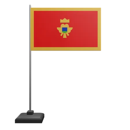 Montenegro-Flagge  3D Icon