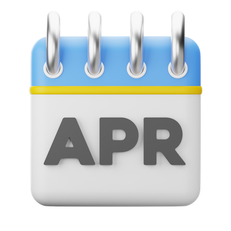 Month April  3D Icon