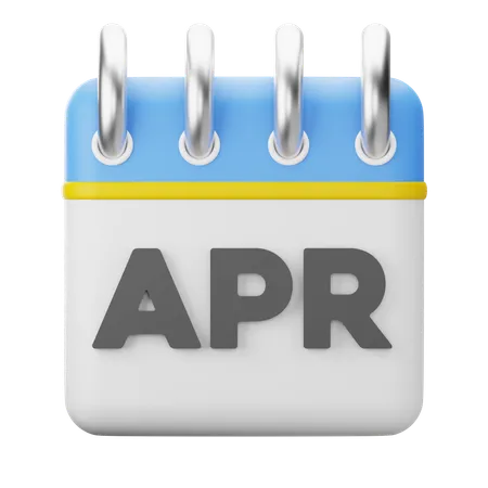 Month April  3D Icon