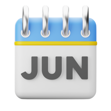 Month June  3D Icon