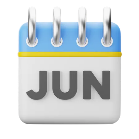 Month June  3D Icon