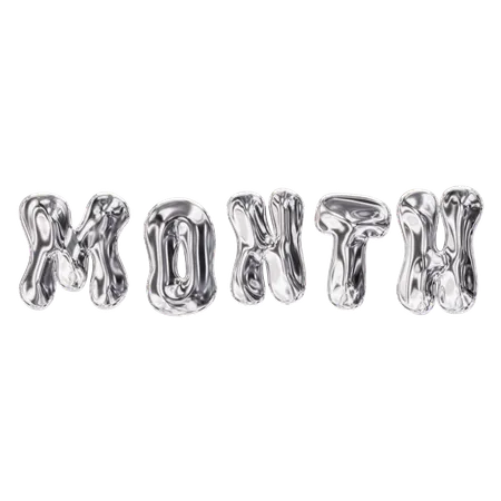 Month Label  3D Icon