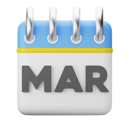 Month March 3D Icon