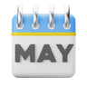 month may 3d logo
