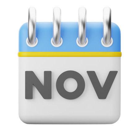 Month November 3D Icon