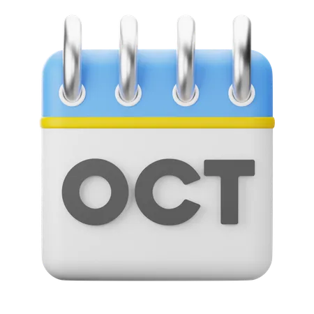 Month October  3D Icon