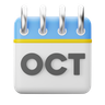 month october emoji 3d