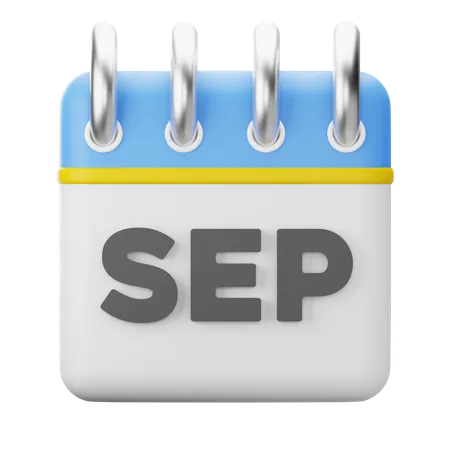Month September  3D Icon