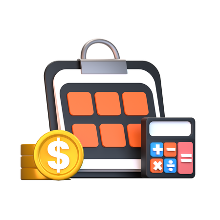 Monthly budget  3D Icon