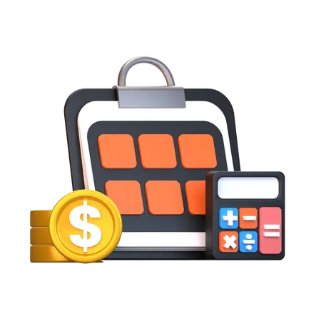 Monthly budget  3D Icon