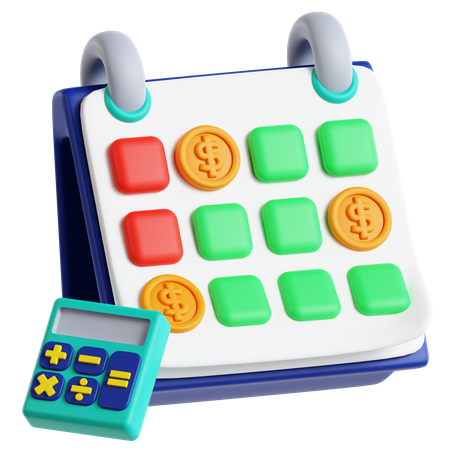 Monthly Expense Chart  3D Icon