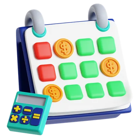 Monthly Expense Chart  3D Icon