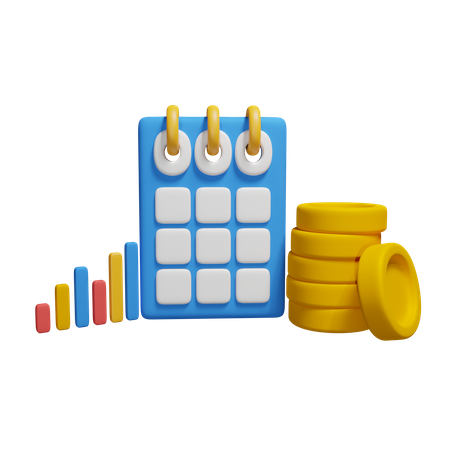 Monthly Finance  3D Icon