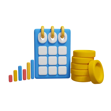 Monthly Finance  3D Icon