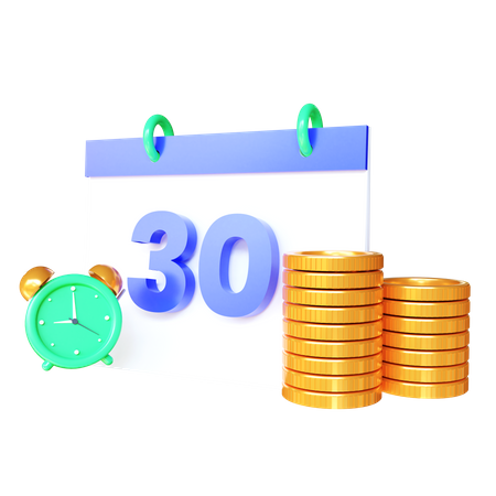 Monthly Payment Reminder  3D Icon