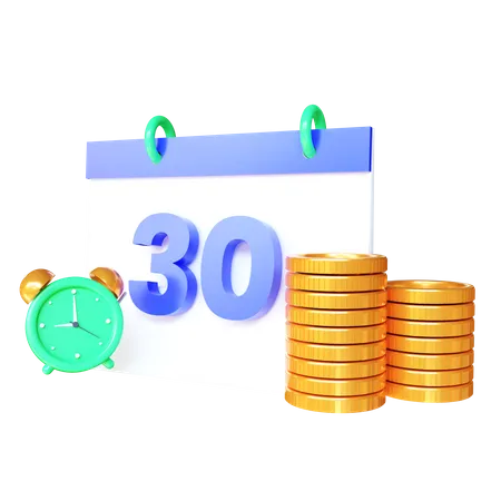 Monthly Payment Reminder  3D Icon