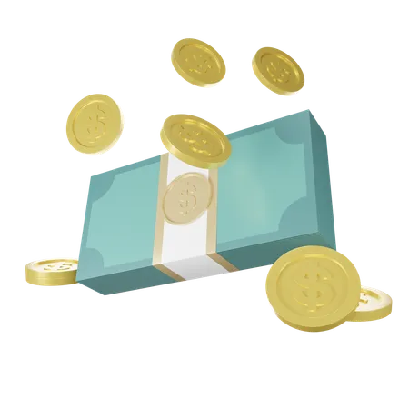 Montón de dinero  3D Icon