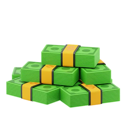 Montones de dinero  3D Icon