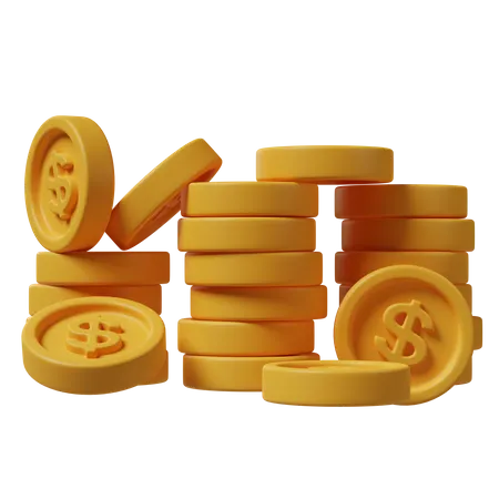 Montones de dinero  3D Icon