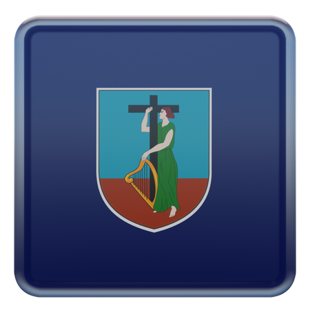 Montserrat-Flagge  3D Icon
