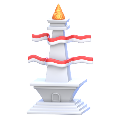 Monument national indonésien  3D Icon