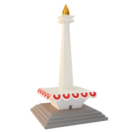 Monumento nacional da indonésia  3D Icon