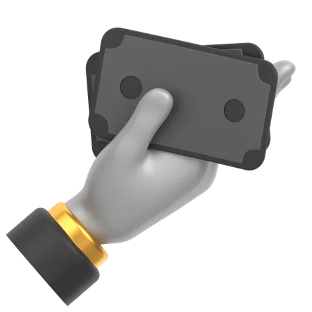 3 D Icon Of A Hand Handing Out Money 3D Icon