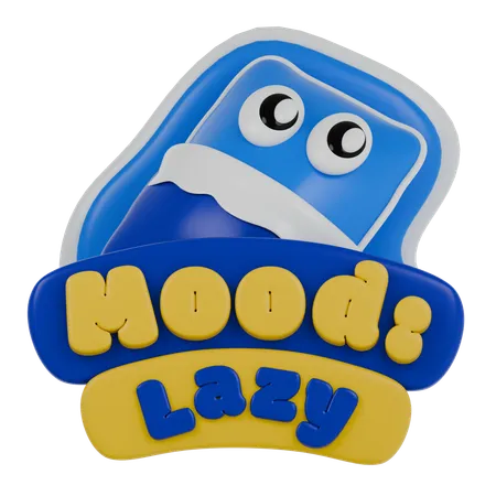 Mood Lazy  3D Sticker