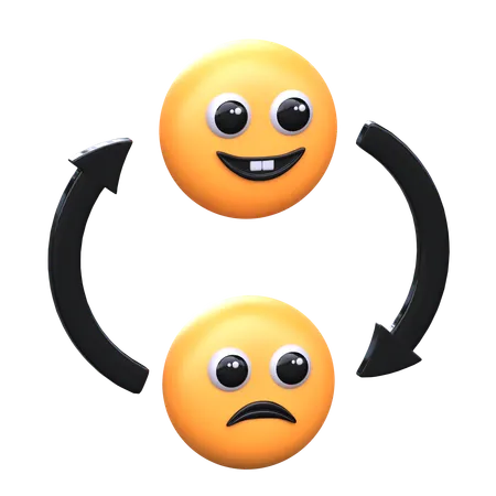 Mood Swing 3 D Workaholic Icon 3D Icon