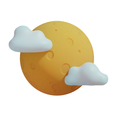 Moon  3D Icon