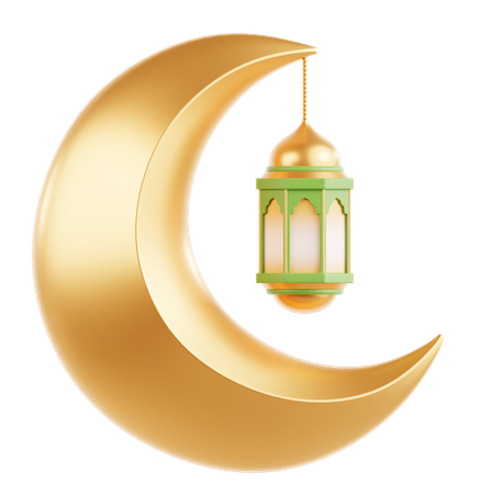 Moon And Lantern  3D Icon