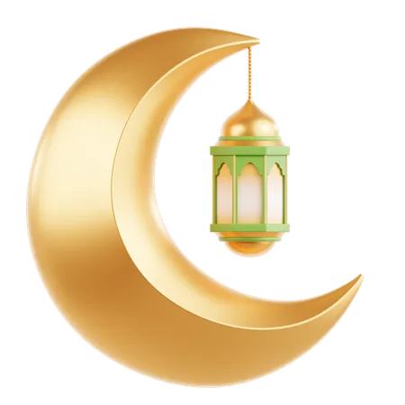 Moon And Lantern  3D Icon