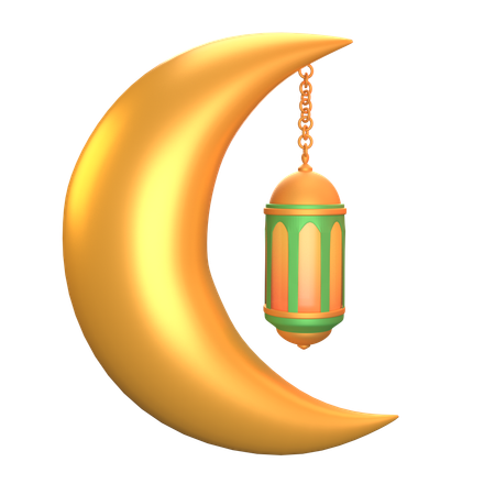 Moon And Lantern  3D Icon